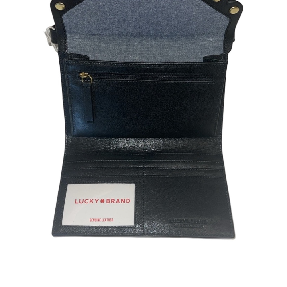 Lucky Brand Ruth Scalloped Crossbody Bag Black NWT - Picture 10 of 17